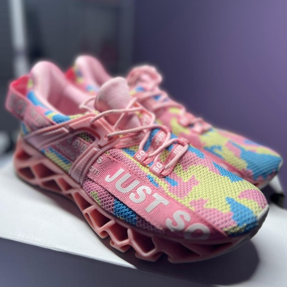 Women Sneakers - Pink and Blue